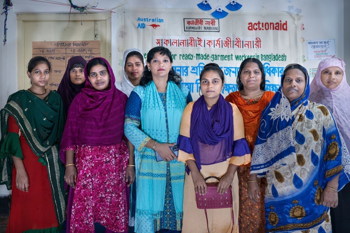 Bangladeshi textile workers struggling to make ends meet have been supported by charity ActionAid