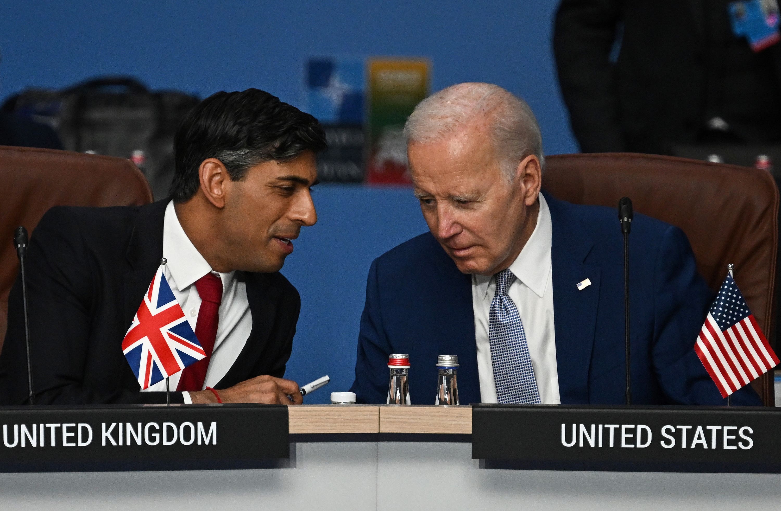 Prime Minister Rishi Sunak, left, and US President Joe Biden.