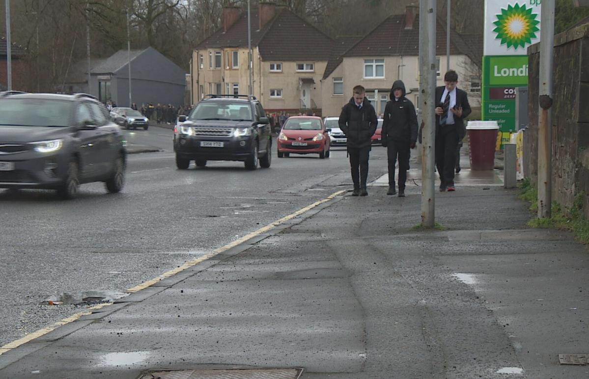 Parents have said that the six mile walk contains 'dangers'.