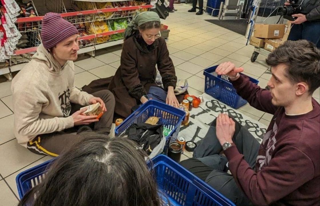 Four arrested after protestors stage picnic in Sainsbury’s at Edinburgh Waverley Station