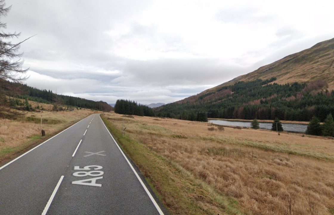 Schoolboy airlifted to children’s hospital in Glasgow as four injured in crash on A85