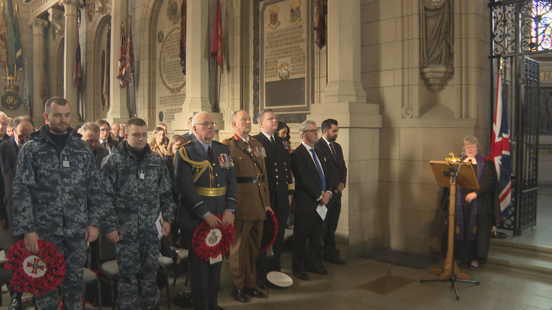 A service was held at Edinburgh Castle to mark the anniversary of the conflict. 