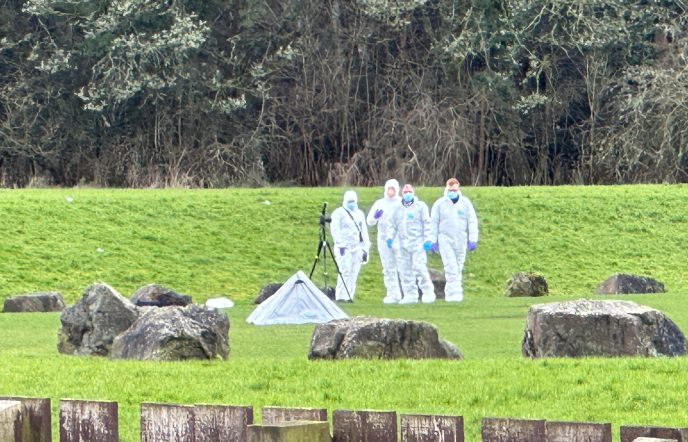 'Burned human remains' found on football pitch near Margaret Drive in Motherwell on February 24 2024