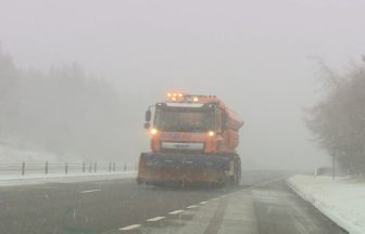 Snow hits parts of Scotland as cold snap brings heavy rain and strong winds