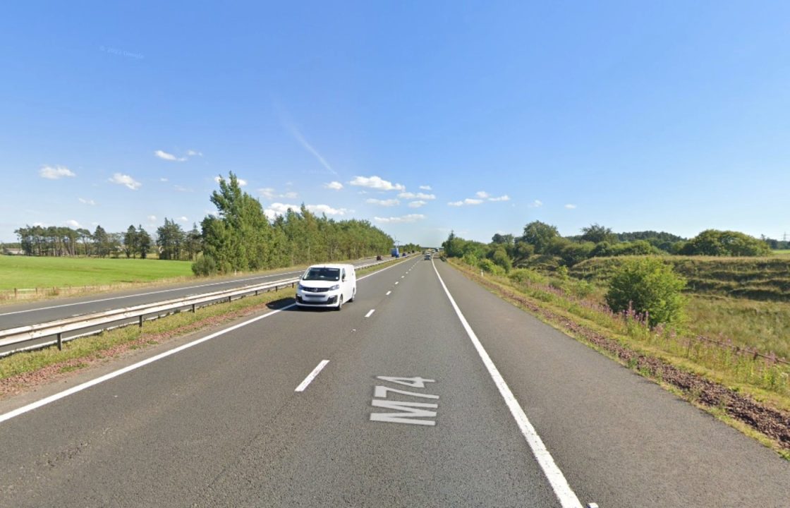 M74 closed for hours due to rush hour crash and debris on the road