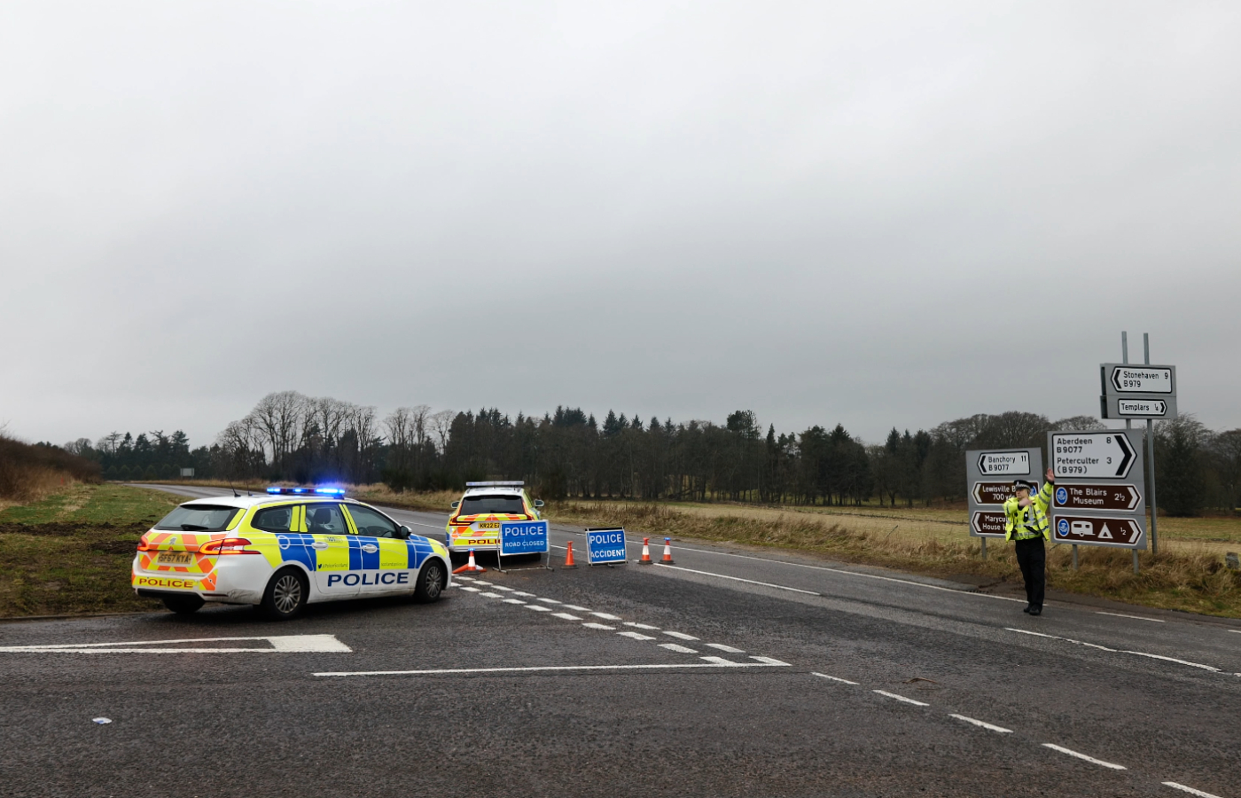 The road was closed for nine hours following the crash.