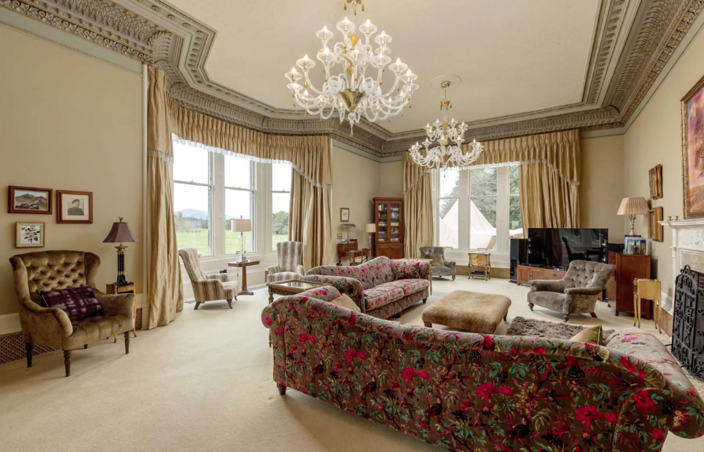 The sprawling estate in Biggar has 14 bedrooms. Photo: Savils