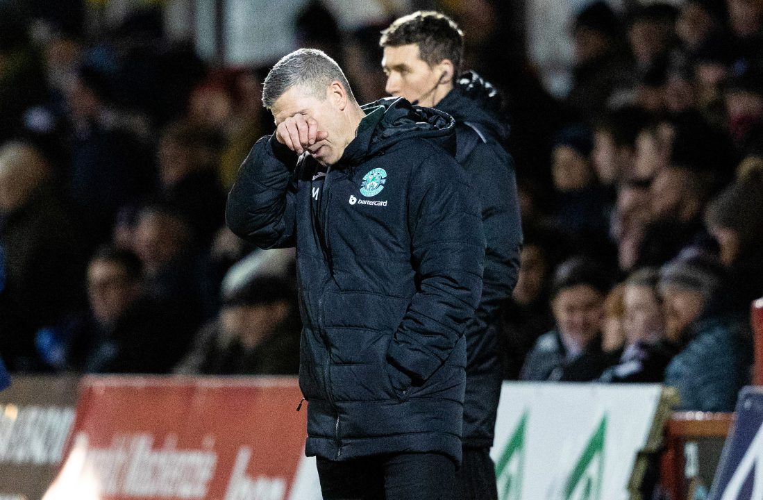 Hibs boss Nick Montgomery unhappy with officials after draw with Ross County