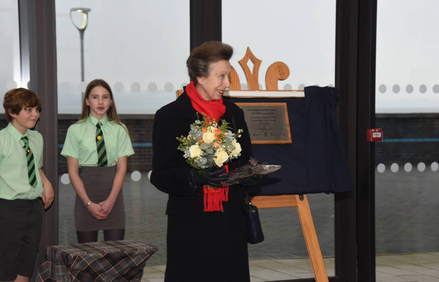 The Princess was given a tour of the pontoon which was created as part of the project.