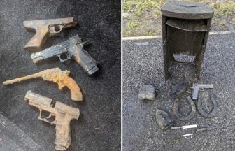 Four guns pulled from Glasgow canal by magnet fishers amongst nearly half tonne haul