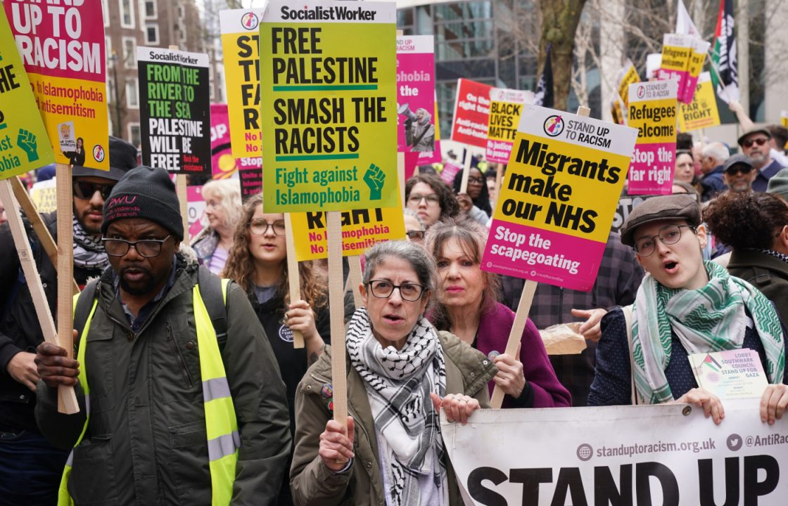 Demonstration held in support of Diane Abbott outside Home Office