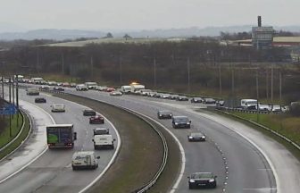 Van catches fire causing rush hour tailbacks on M8