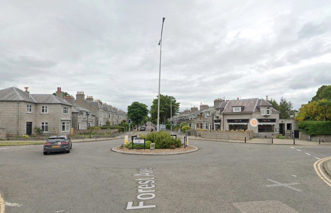 Cyclist taken to hospital after crash with car near roundabout in Aberdeen