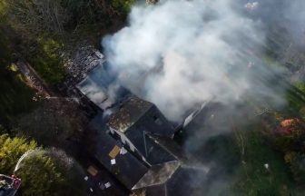 Firefighters battle ‘deliberate’ blaze overnight for 12 hours at derelict mansion in Dunblane