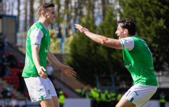 Hibernian ease pressure on Nick Montgomery with win over struggling St Johnstone