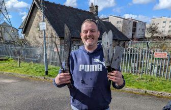 Dad and son uncover haul of machetes and a meat cleaver while magnet fishing in Scottish canal