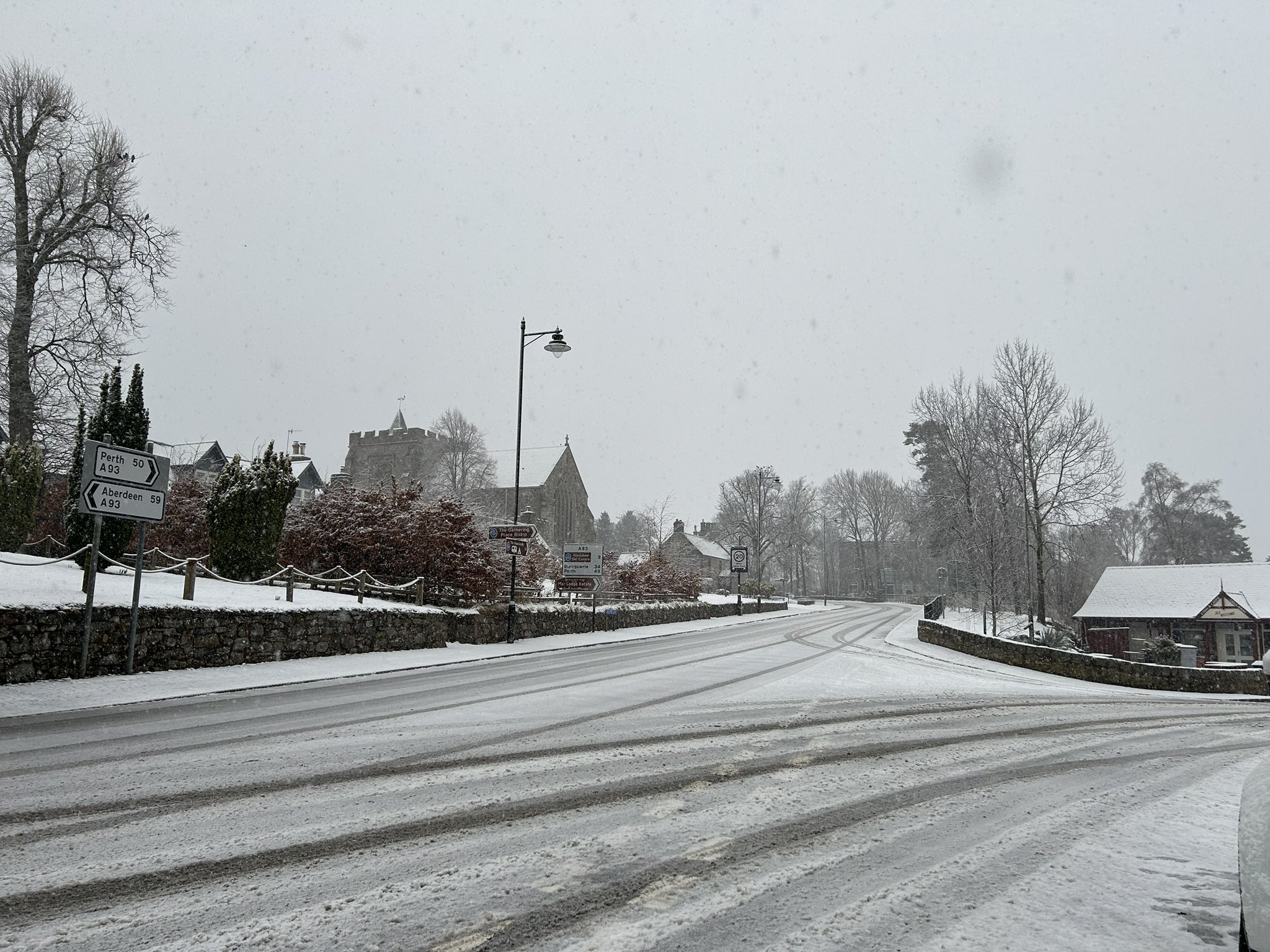 Snow in Braemar.