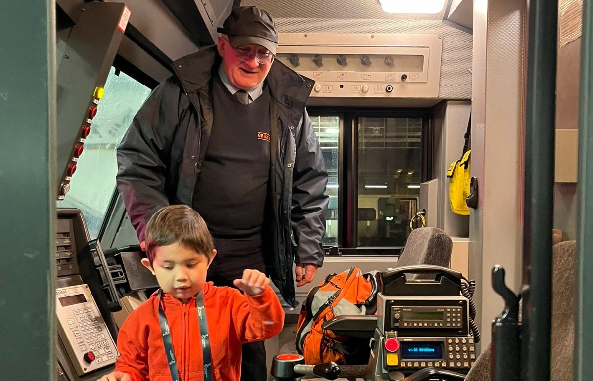 Everett was granted unique access to the train driver cabin. 