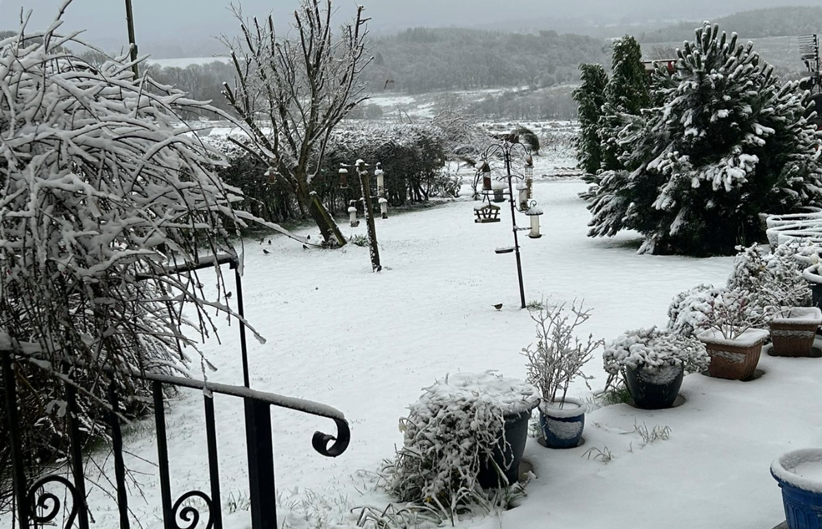 Aberfoyle was hit by heavy snow. 