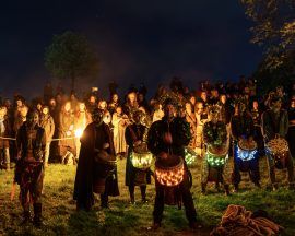 Thousands gather for Beltane Fire Festival on Calton Hill in Edinburgh to welcome Summer