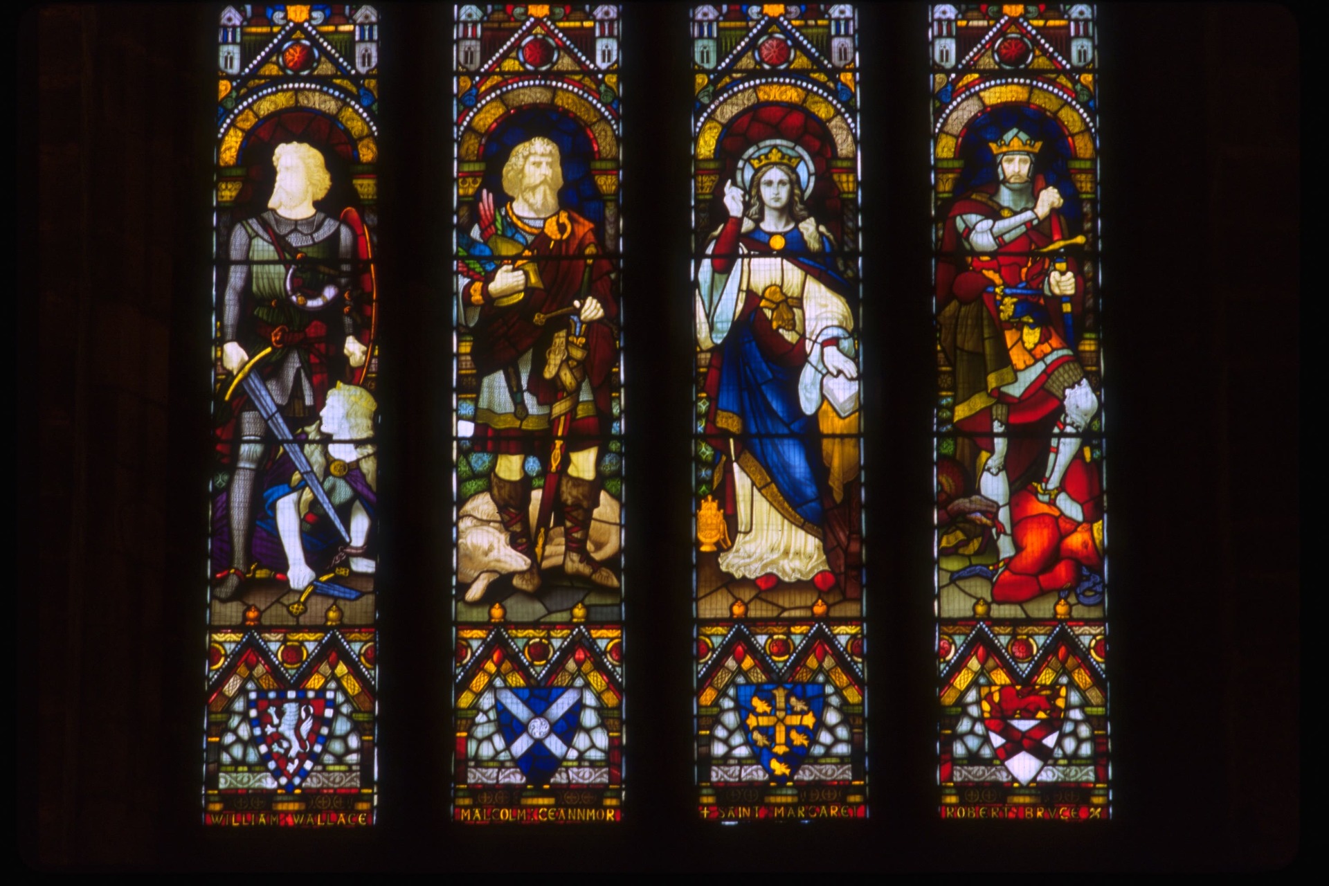 The Carnegie Historical Window is considered to be highly symbolic (Scottish Stained Glass Trust and Symposium/PA).