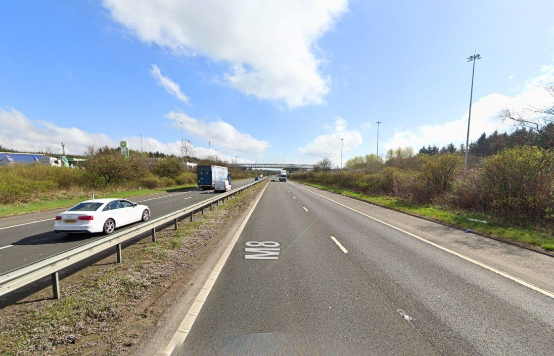 Person taken to hospital after two-car-crash during rush hour traffic on M8