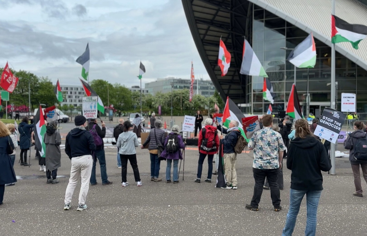 The protest featured numerous activist groups.