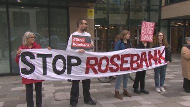 Activists protest outside oil giant AGM in Aberdeen