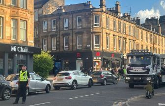 City centre road closed to all traffic following collision in Glasgow