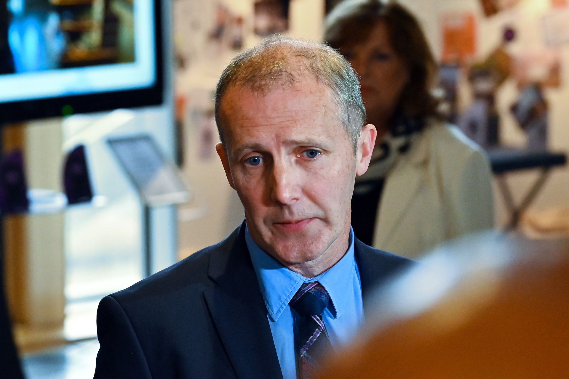 Former health secretary Michael Matheson faced the media after the Parliament's Standards Committee recommended heavy sanctions over unauthorised use of his Parliament iPad, on May 23, 2024.