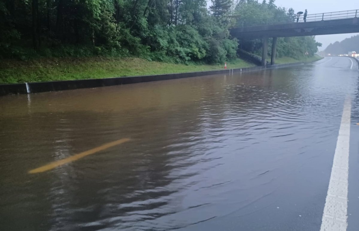 Teams worked overnight to pump the water to reopen the road