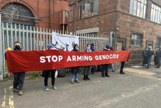 Protestors target BAE Systems in Glasgow over arms sent to Israel