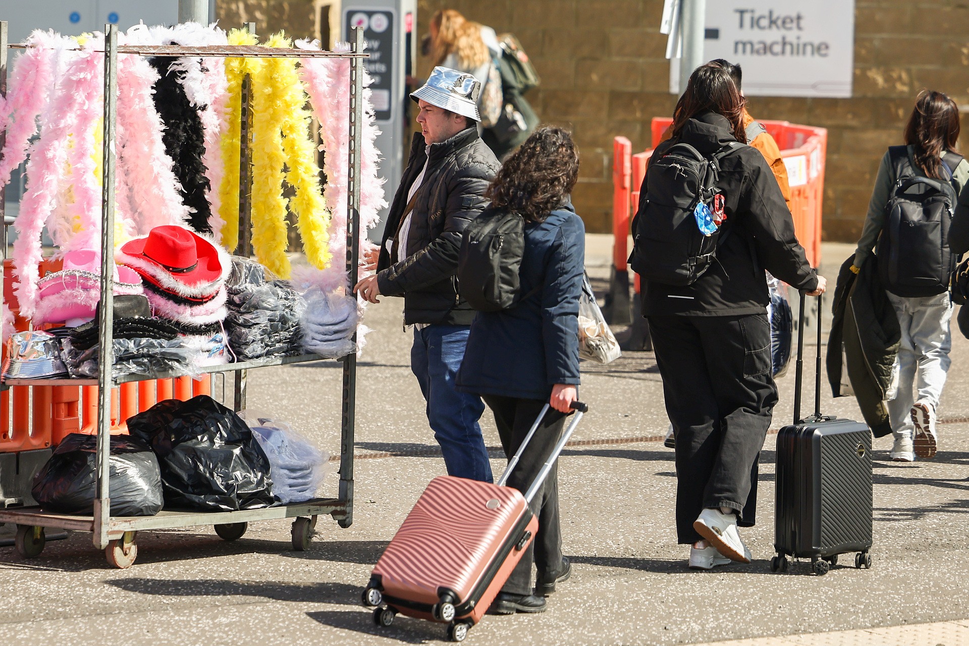 Taylor Swift fans outside Murrayfield stadium ahead of Friday night's concert.