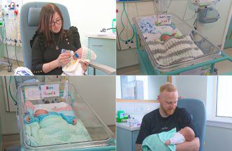 Family welcome quadruplet baby boys in first for Edinburgh Royal Infirmary