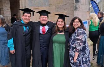 Triplets graduate Aberdeen University on same day with first-class honours