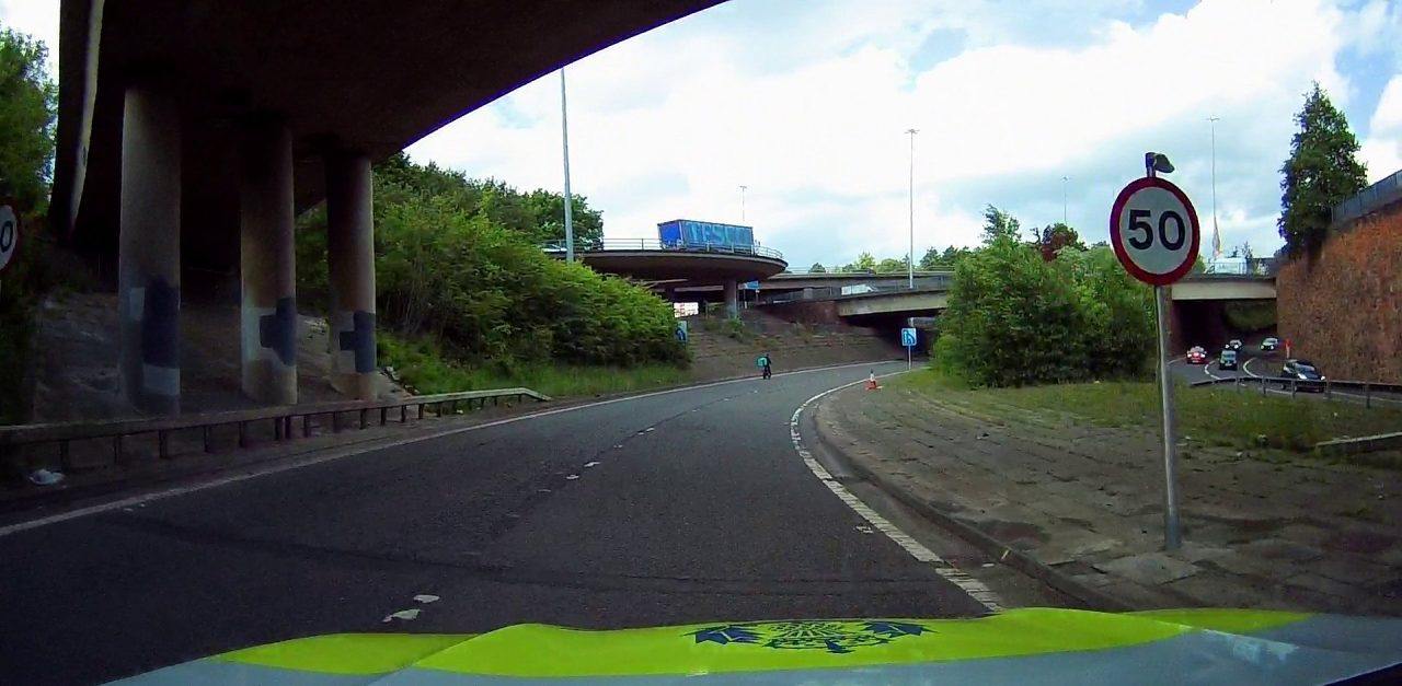 E-bike rider ‘without licence or insurance’ caught on M8 slip road by police