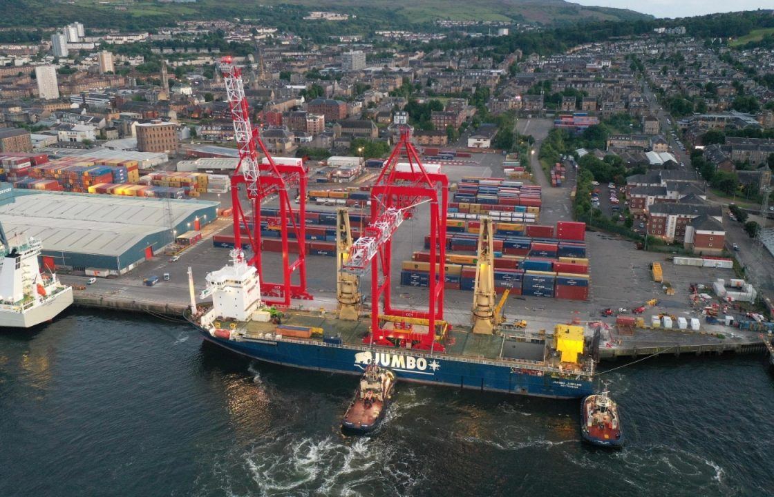 ‘Craner Swift’ and ‘U-Crane Bolt’ arrive at Greenock port after being named by school pupils