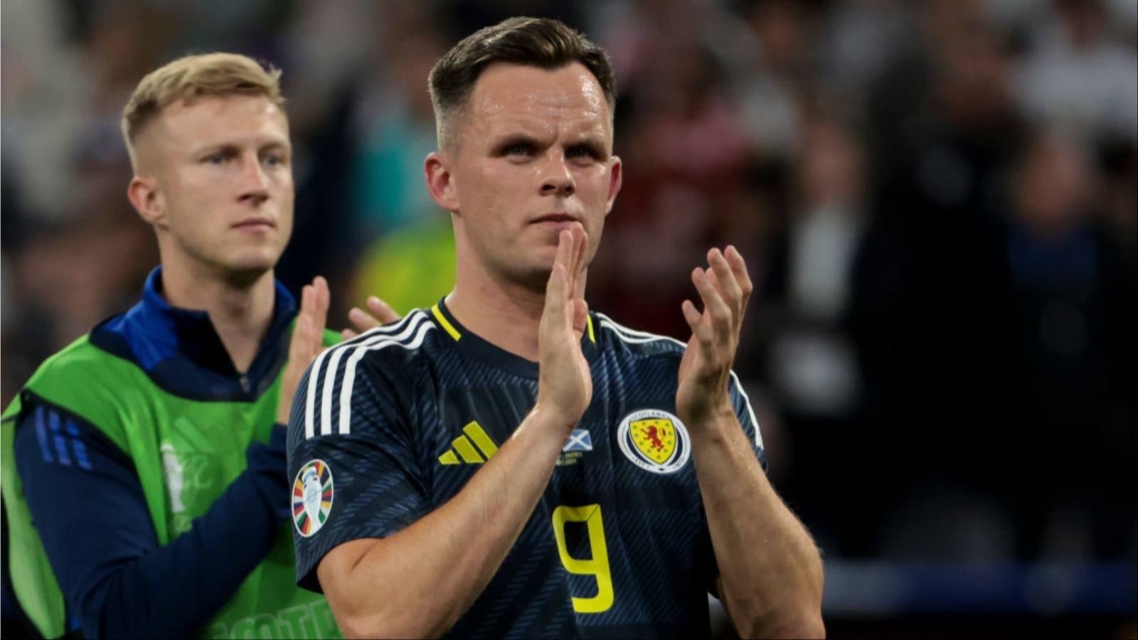 Shankland salutes the supporters following the UEFA EURO 2024 group stage match between Germany and Scotland in Munich.