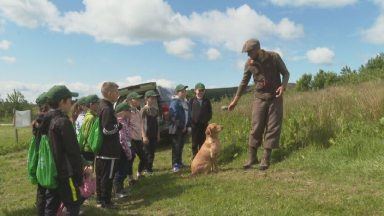 School pupils take part in gamekeeping workshop at rural Glenogil estate near Brechin