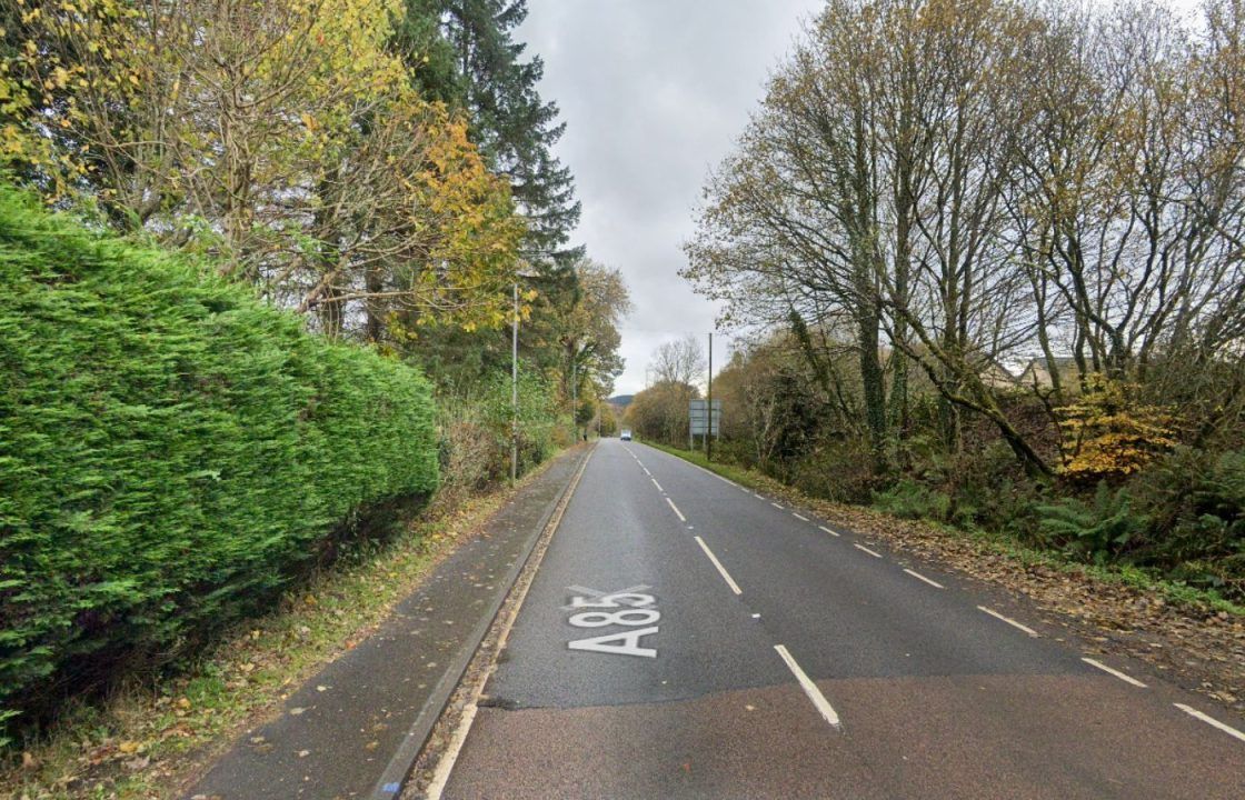 Motorcyclist dies after three-vehicle crash on A85 in Argyll and Bute