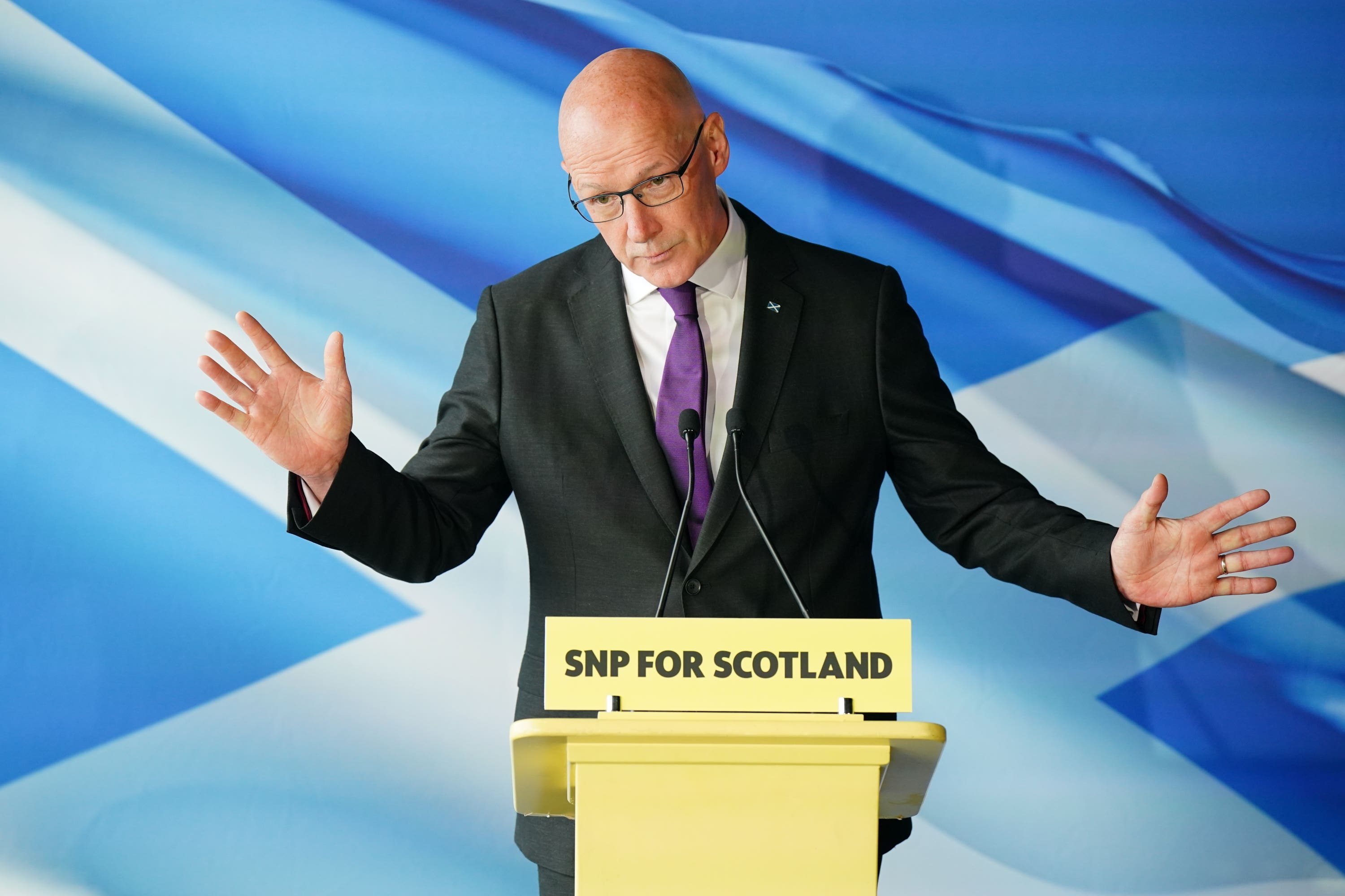 Scottish First Minister John Swinney said the SNP now needs to reflect on its defeat  (Jane Barlow/PA) 