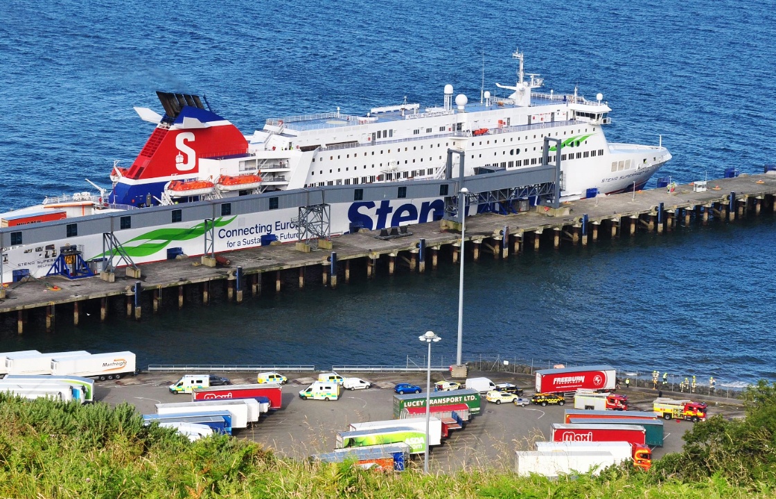 Police, fire, ambulance and coastguard crews were scrambled to the Cairnryan Terminal, near Stranraer, at around 7.30am on Tuesday after receiving reports of a man in difficulty. 