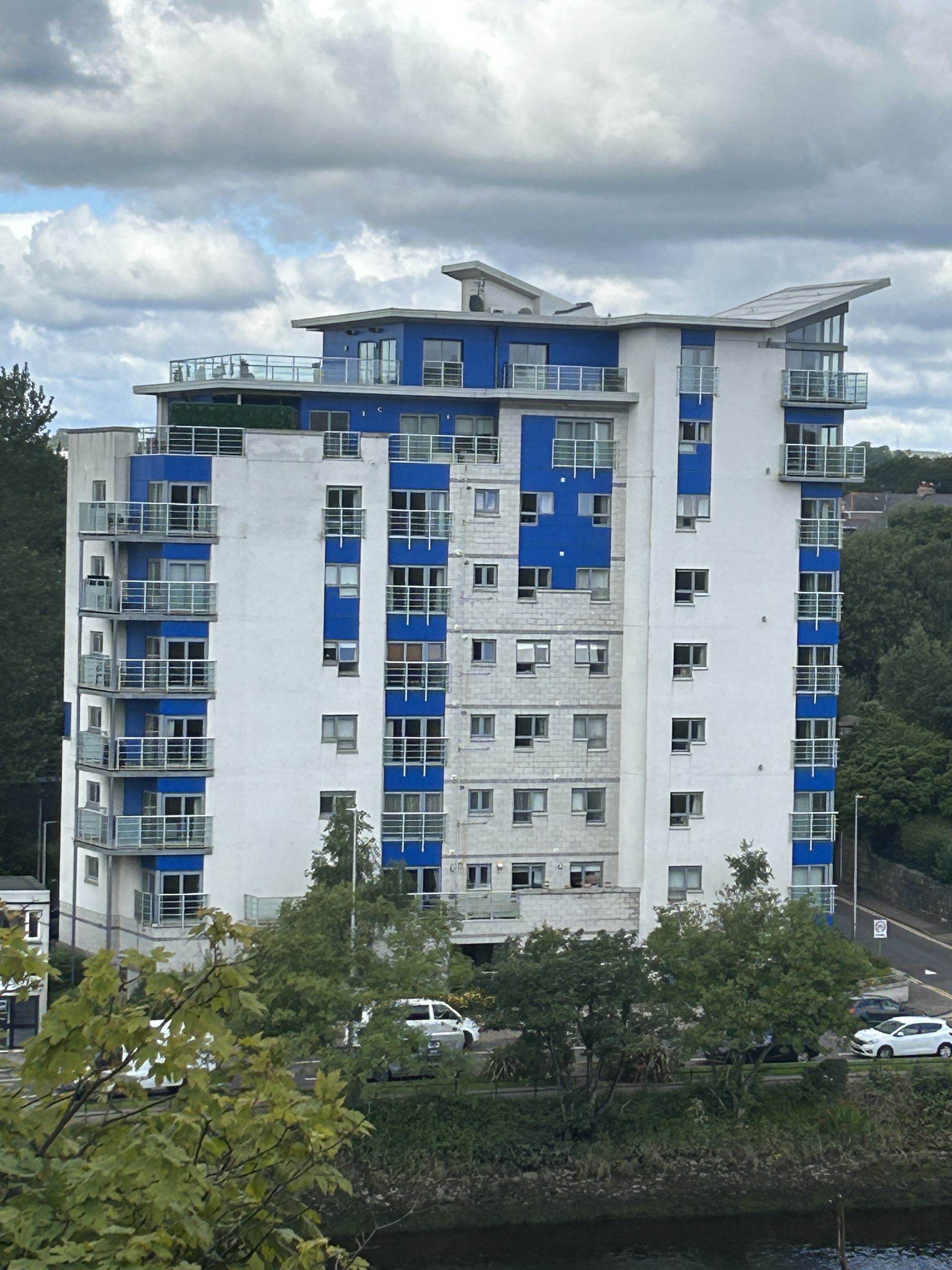 The Arora Apartments is the first block of flats to have its cladding removed under the Single Building Assessments programme.