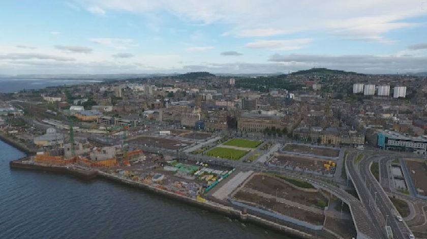 The waterfront development with the V&A under construction.