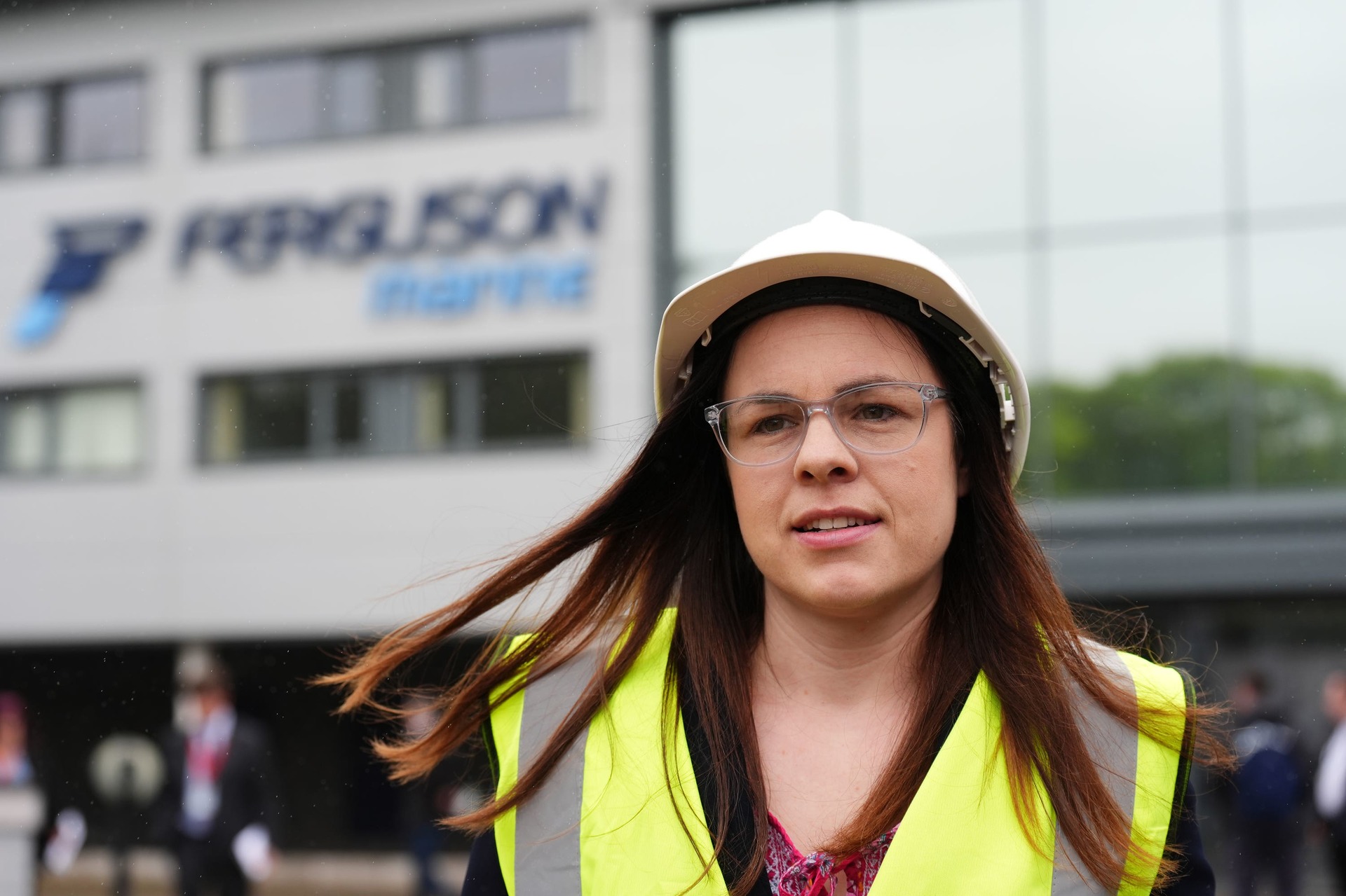 Deputy first minister Kate Forbes visited Ferguson Marine in Port Glasgow on Thursday.