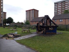 Council slams ‘mindless’ vandals after Clydebank primary school play hut torched