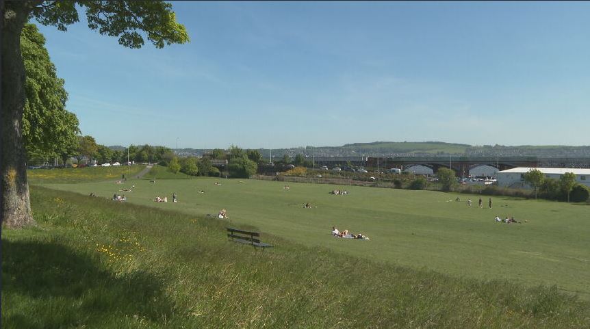 Magdalen Green in Dundee which was once on the shoreline.