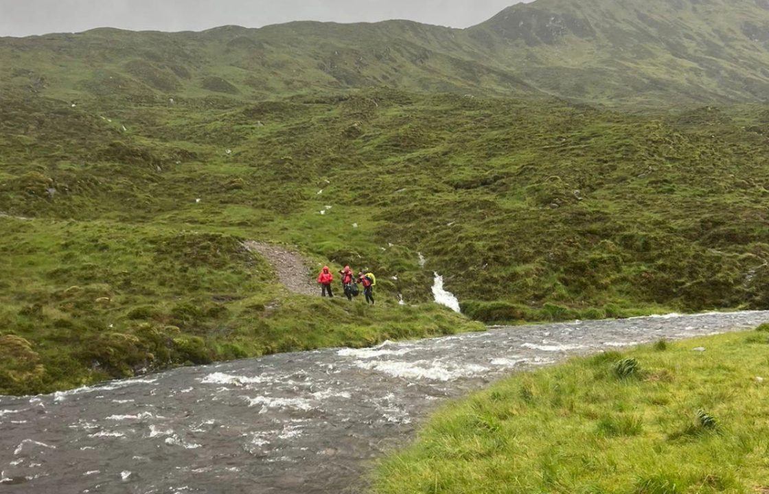 Hillwalker saved after being swept 100 metres down river in Highlands