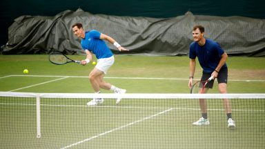 Murray brothers start doubles challenge in big day for Scots at Wimbledon