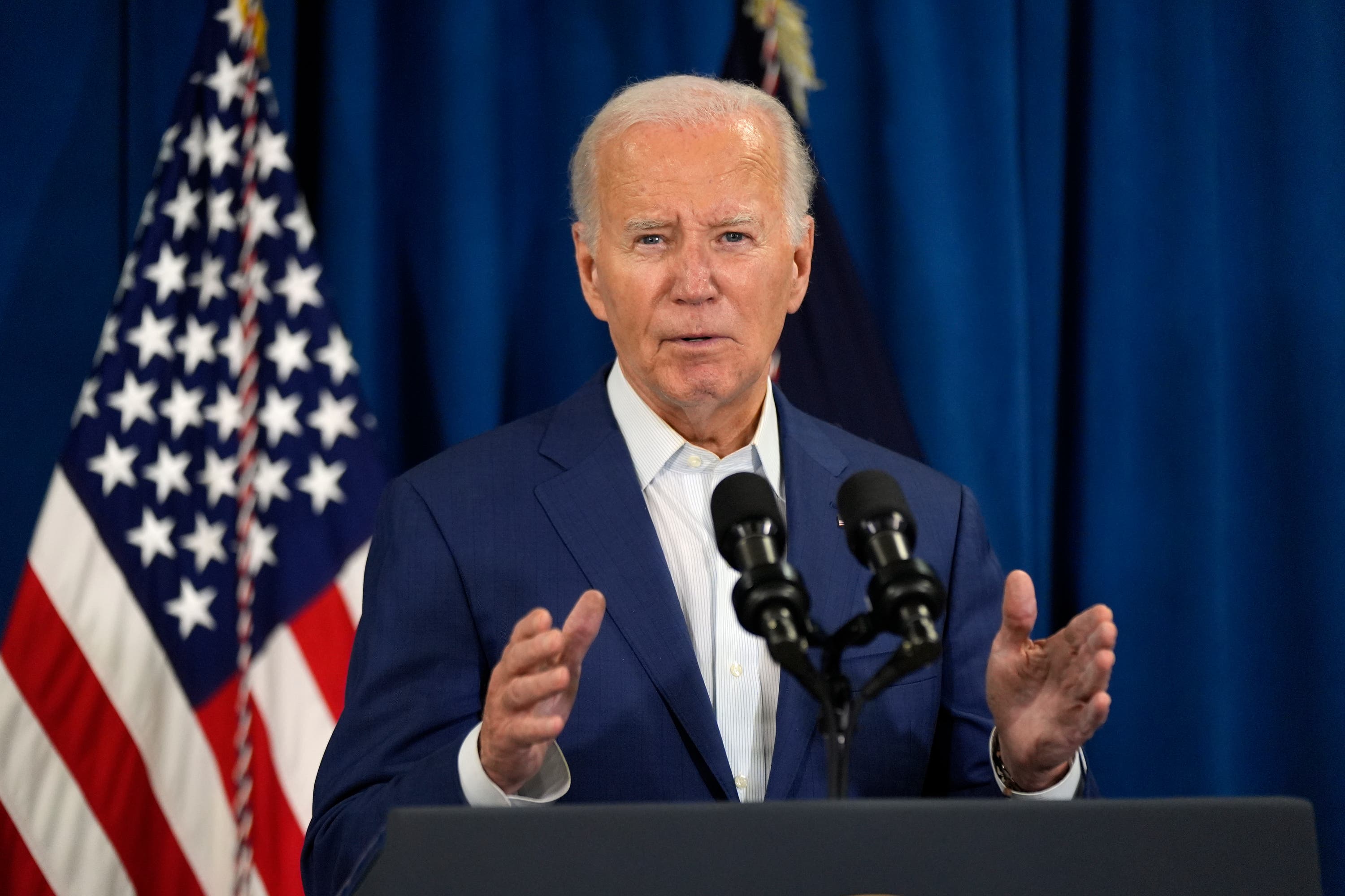 President Joe Biden speaks after the shooting (Manuel Balce Ceneta/AP).